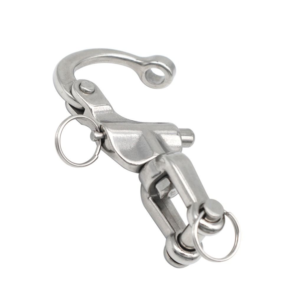 Pair Jaw Snap Shackle Diving Clips for Sailboat Spinnaker Halyard Sailing Rigging