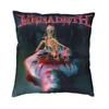 Megadeths Rock Band Square Pillow Case Home Decor Heavy Metal Band Cushions Throw Pillow For Living Room Double-Sided Printing