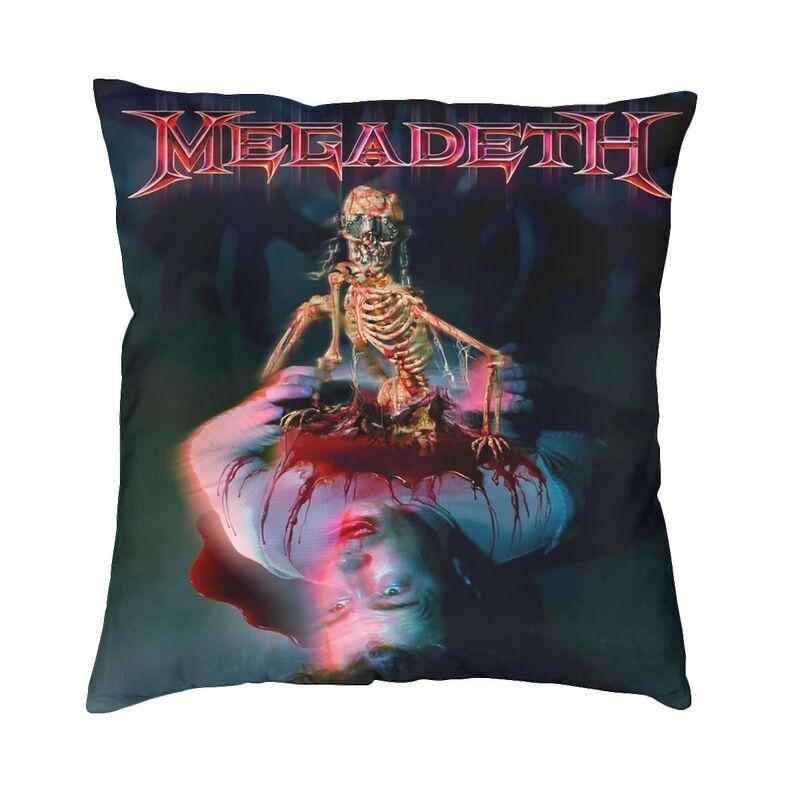 Megadeths Rock Band Square Pillow Case Home Decor Heavy Metal Band Cushions Throw Pillow For Living Room Double-Sided Printing