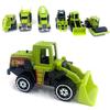 6Pcs/Set Educational Toys Alloy Plastic Engineering Truck Car Construction Model Vehicle Loader Tractor Excavator For Kid Gifts