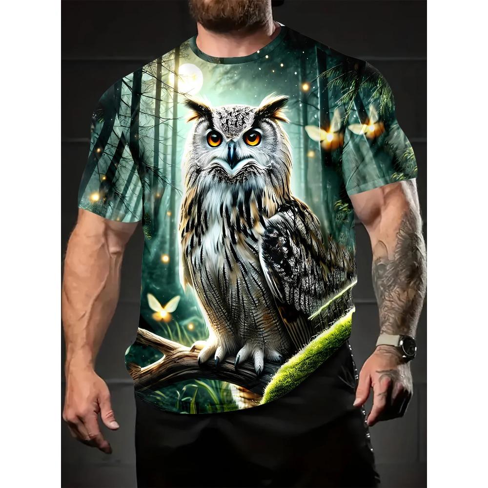 Men's 3D Thunder Dragon Print Crew Neck Short Sleeve T-Shirt Breathable Stretch Fashion T-Shirt Outdoor Casual Party T-Shirt