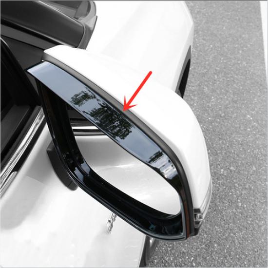 Bright Black Rearview Mirror Rain Eyebrow For Toyota Camry 2018-2025