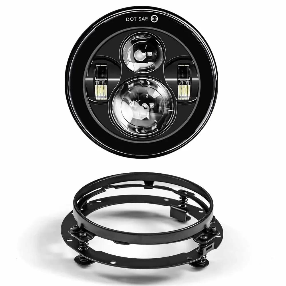 7inch LED Headlight +4.5inch Fog Lights 7"Bracket Mounting Ring Parts for Harley Touring Electra Glide Road King Street Glide