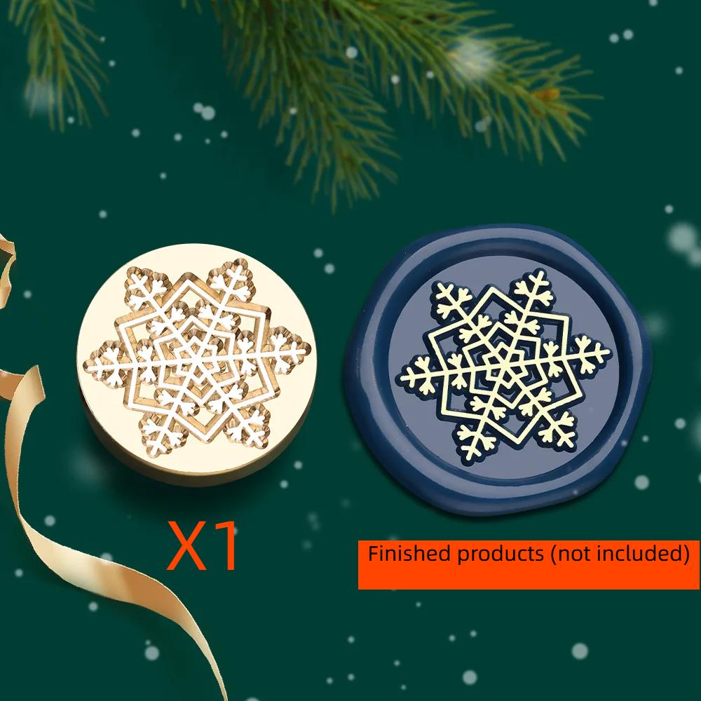 2.5cm Christmas Series Wax Seal Stamps Vintage Merry Christmas Tree Snowflake Head DIY Festival Gift Wrapping Cards Scrapbooking
