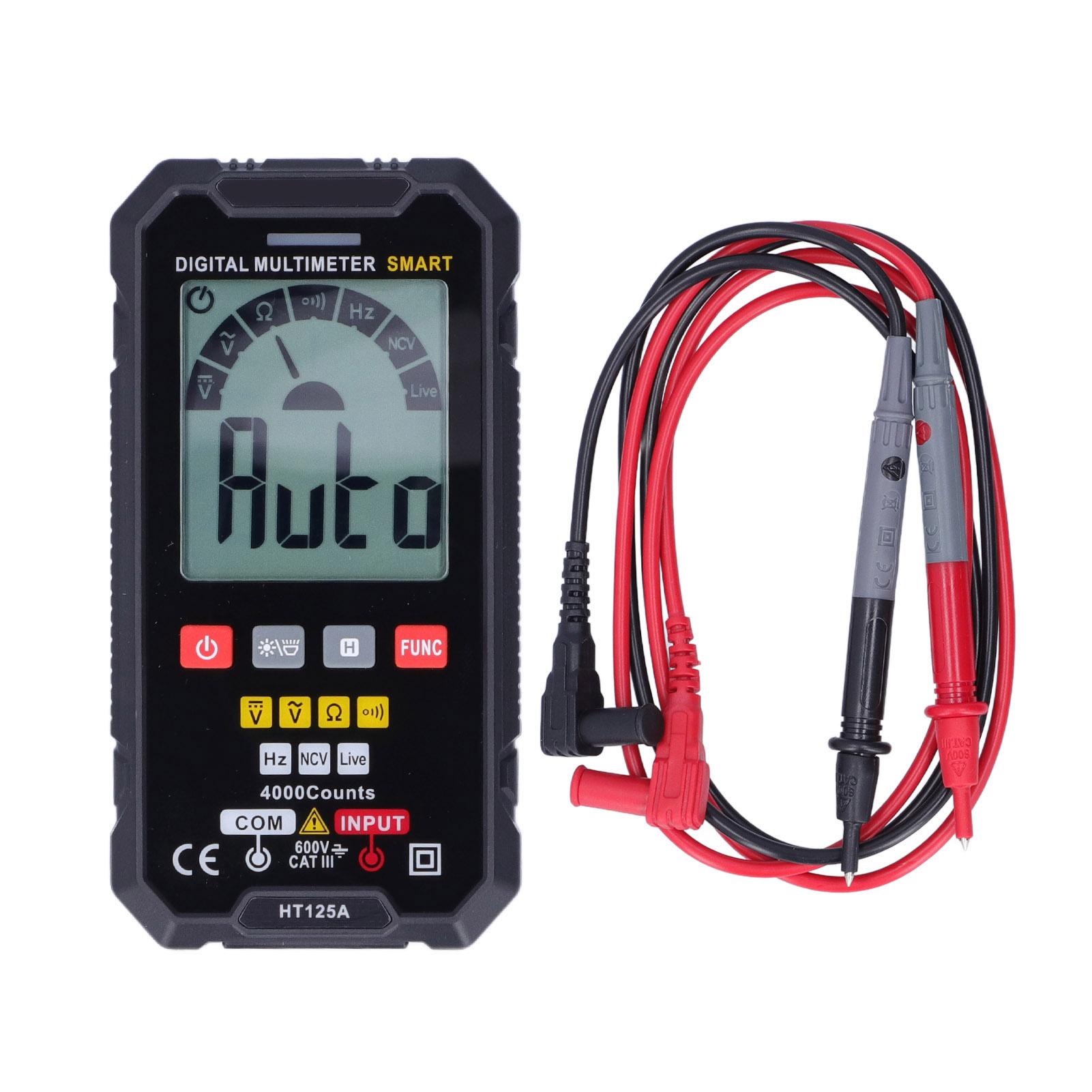 

HT125A Multimeter Portable Digital Display Smart Voltage Meter for Industry Factory Home
