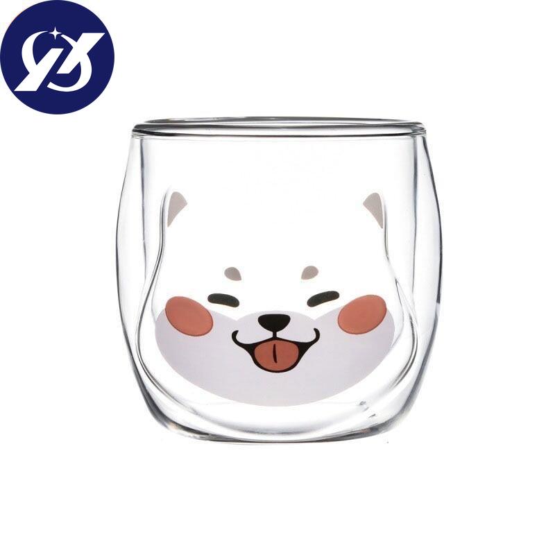 Bingod 200ML Sba Inu Cute Milk Cup Breakfast Tea Coffee Lovely Cartoon Juice Cups