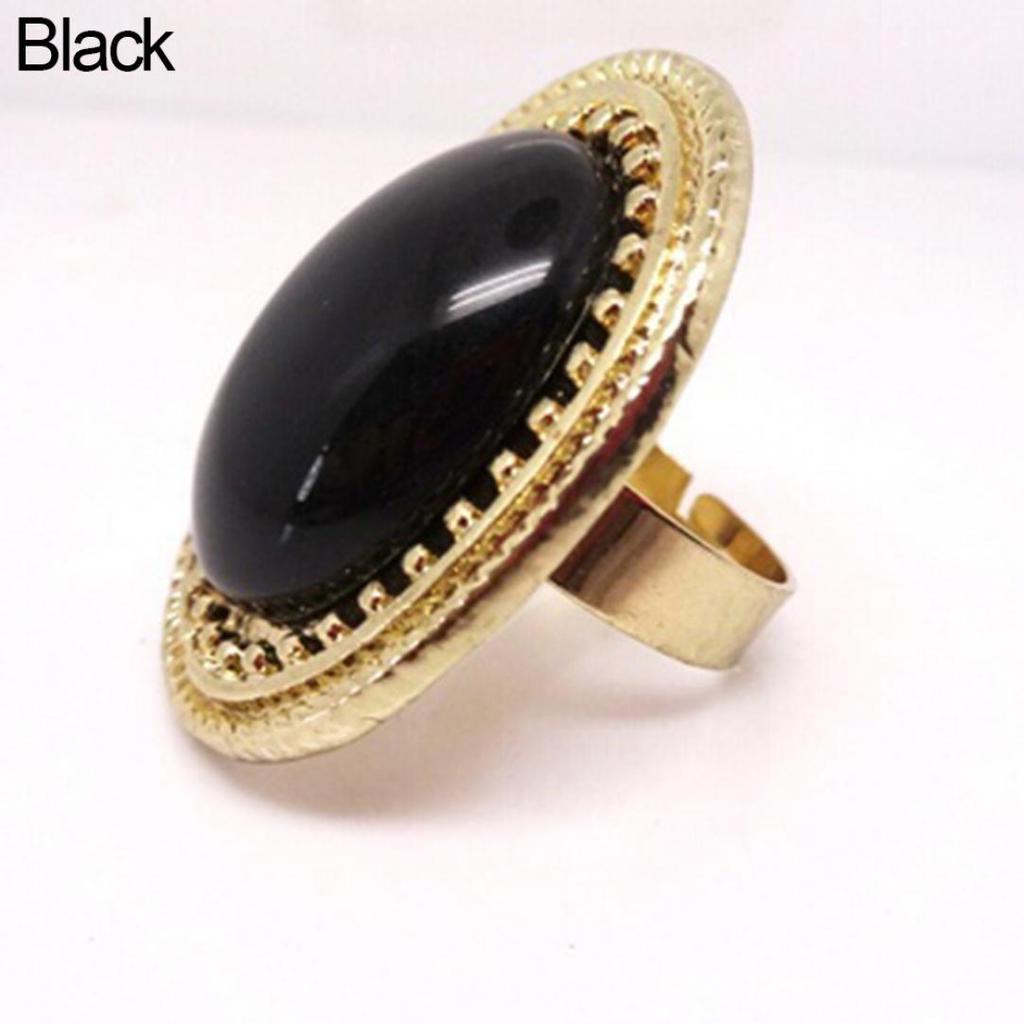 Vintage Retro Oval Adjustable Open Ring Women Fashion Party Banquet Jewelry