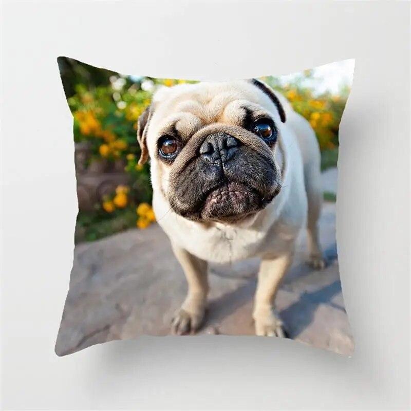 Tier Französisch Bulldog Kissen Abdeckung Mops Hund Herding Kissenbezug Sofa Auto Dekorative