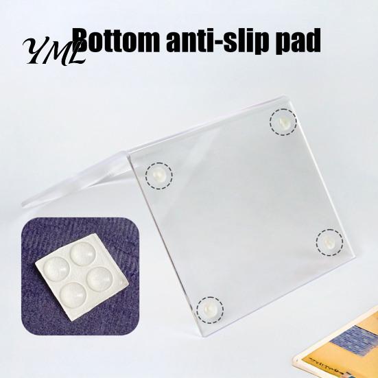 Non Scratch Book Ends for Bookshelves 1 Pair Acrylic Bookends, Clear Holders Shelves, Decorative Arch Desktop Stand School Stopper, Bookshelf