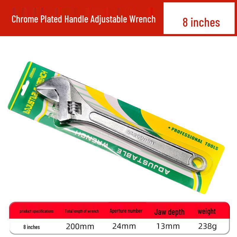 Multifunctional Universal Large Opening Adjustable Wrench - 6" & 8