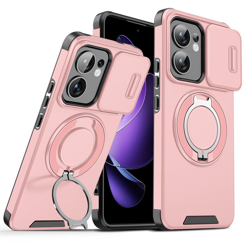 

Funda For OPPO Reno 13F 5G Case Armor Slide Camera Lens Protection Back Cover Reno13F Reno13 F 4G Ring Holder Shockproof Coque Oppo Reno13 F