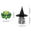 Masque de Sorcière d'Halloween Cosplay Chapeau de Magicien Chapeau de Sorcière Femmes Hommes Unisexe Costume de Sorcière Chapeau Pointu Chapeau de Fête Coiffure de Festival