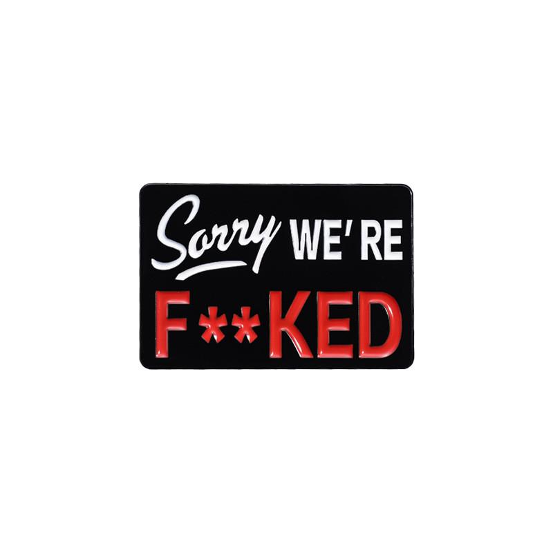 

Шикарные значки серии Sorry Black с уникальными мультяшными персонажами для декоративных и функциональных целей QHXZ2037