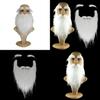 Christmas Santa Costume Accessories With White Faux Beard And Eyebrows For Holiday Party Decor