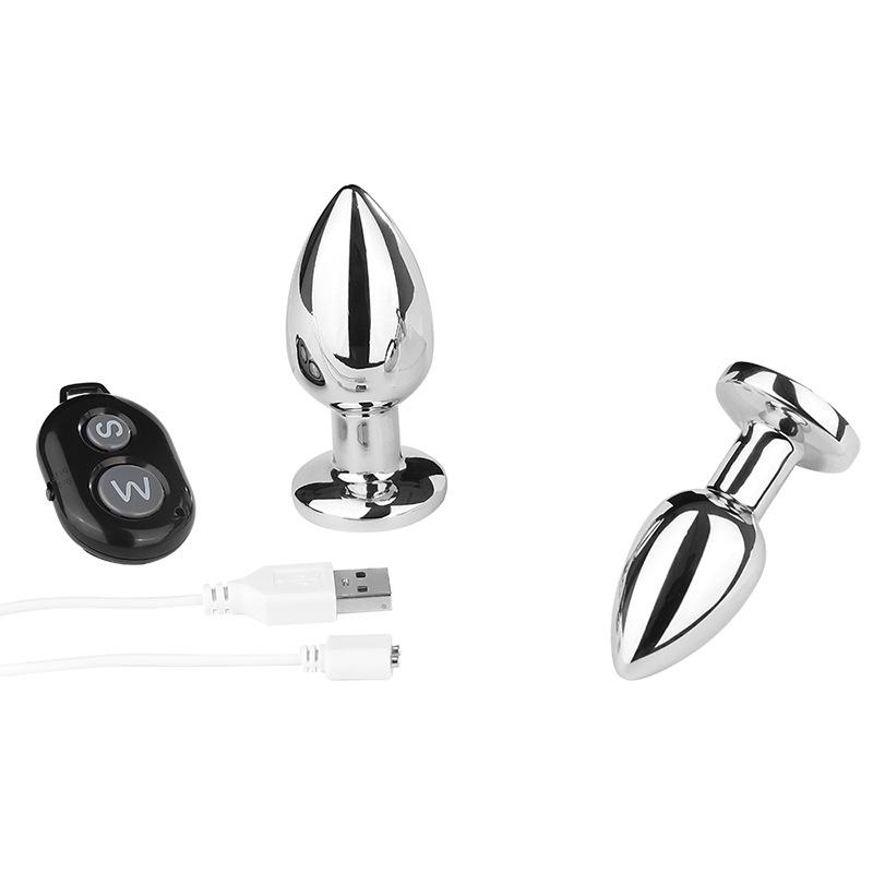 Wireless Remote Control Metal Vibration Butt Plug for Long-term Wear & Outdoor Fun