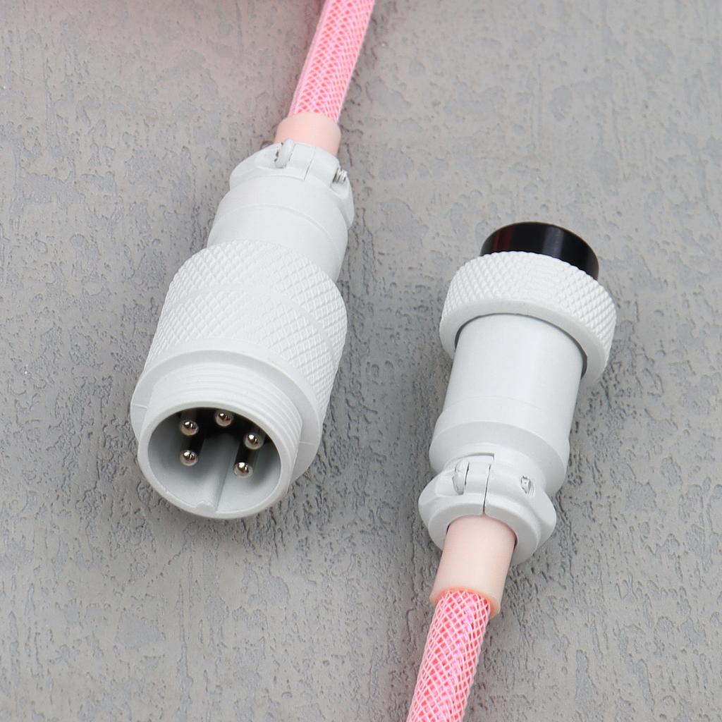 Custom Coiled Type C Gx16 Usb Cable Aviator Cable Usb C Cable Braided for Mechanical Keyboard