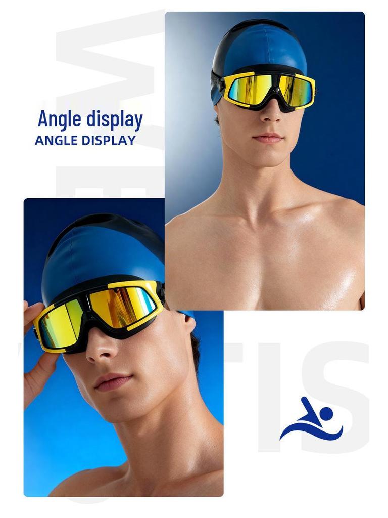 High-Definition Anti-Fog Adult Waterproof Swimming Goggles - Unisex Large Frame Design