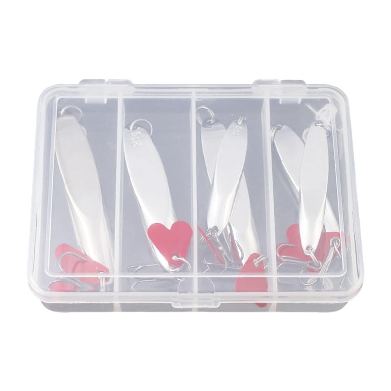 6pcs Fishing Tackle Fishing Baits Spoons 7-28g Metal Lures with Hook S Shaped Fishing Lure Spinner Baits