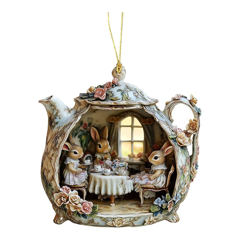 

Подвески для сумки Рождественские подвески Плоский кролик Подвеска для автомобиля Аксессуары для зеркала заднего вида B