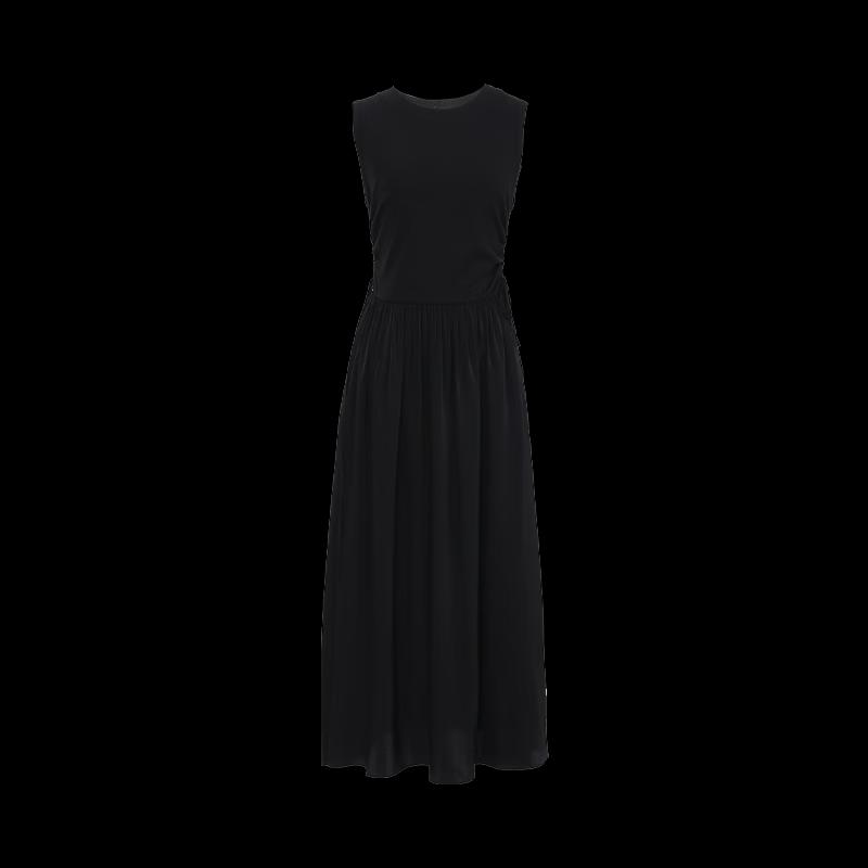 Women's Knitted Splicing Sleeveless Midi Dress