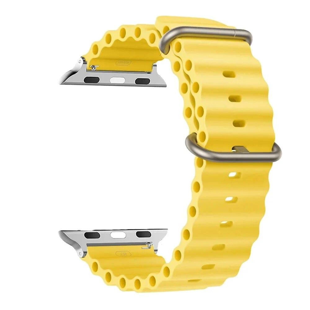 Luksusrem for Apple watch ultra band 49 mm 44 mm 45 mm 41 mm 40 mm 38 mm 44 45 mm 1:1 Originalt havbelte iWatch series 9 8 7 se bånd