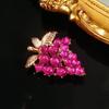 Elegant Light Purple Grape Brooch for Women - Luxury Corsage Pin for Suits and Coats