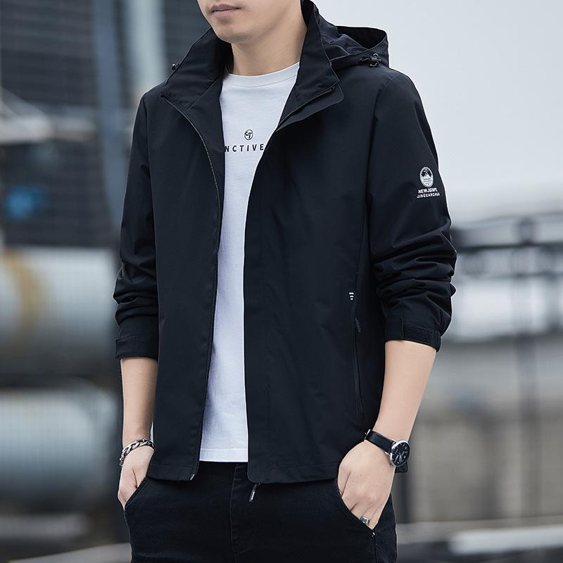 Jacket Men's Spring and Autumn New Style Removable Hooded Windproof Jacket Outdoor Fashion Mountaineering Jacket