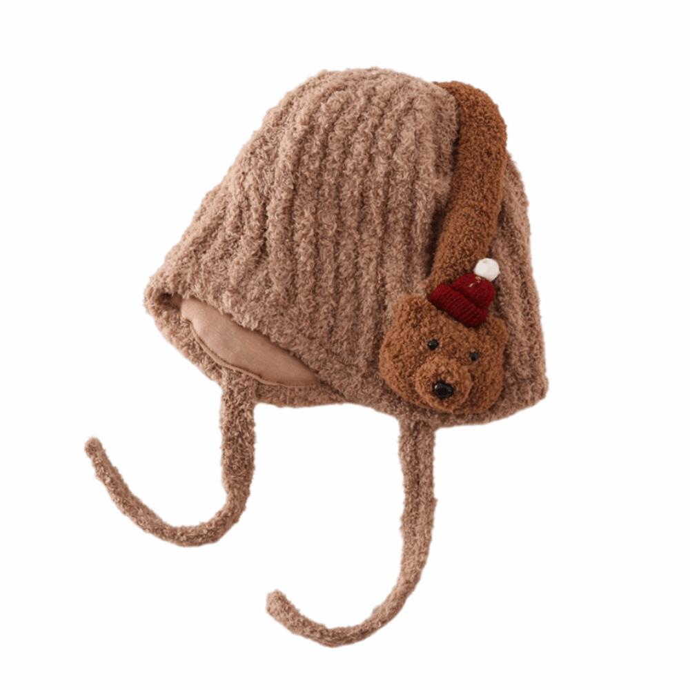 Cartoon Children's Plush Knitted Hat Animal Pattern Kids Ear Protection Hat  Photography Props