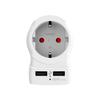 Adaptateur - Skross - EUROPE TO UK - 2 USB - Blanc - Intérieur