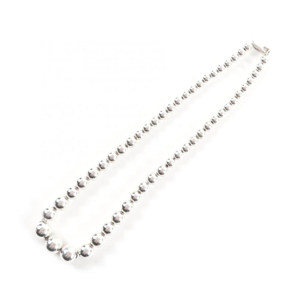 Great TIFFANY&Co. Necklace Graduated Ball Necklace Silver 925 Women Used