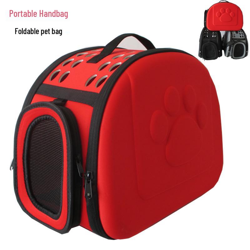 EVA Foldable Pet Carrier: Breathable Outdoor Backpack for Cats & Dogs 42x26x35cm