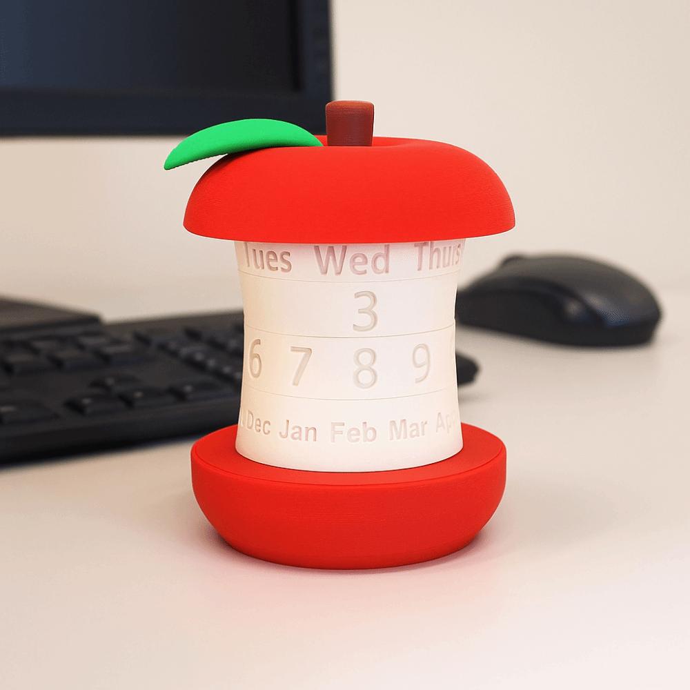 Unique Gift 3D Printed Calendar Tating Design Desktop Calendar Rotating Calendar  Christmas Gifts
