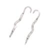 Personality temperament Diamond earrings women, fashion earrings, snake-shaped fringed studs, exaggerated super fairy earrings