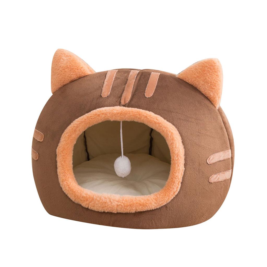 Sweet Cat Bed Warm Pet Tent Cosy Kitten Lounger Cushions Cat House Tent Very Soft Small Dog Mat Bag Washable Cats Beds