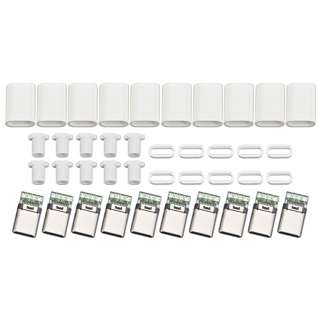 10PCS USB3 1 Type C Male Connectors For PCB Soldering Projects In Two Colors