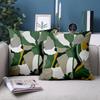 1 Pieces Modern Patterned Throw Pillows Green White Yellow Polyester Pillowcase, Sofa Decorative Cushion Cov Headboard Pillow