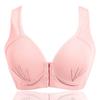 Women Front Button Bra Large Size Thin Brassiere Mother's Cotton Wireless Underwear Sleep Bra Anti-sagging Gathered Underwear