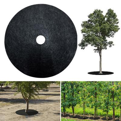 12 Pezzi Anello Pacciamatura Alberi Degradabile Tappetino Protettore Anti-Erba Rotondo Copertura in Tessuto Non Tessuto Riutilizzabile
