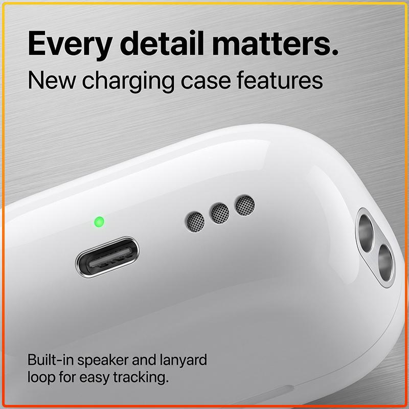 Authentische Apple AirPods Pro 2 Bluetooth-Kopfhörer Eingebautes Mikrofon Sport Wasserdicht Stereo-Sound In-Ear Noise Cancelling Ohrhörer