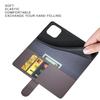 For iPhone 16 Pro Max Case Genuine Split Leather Phone Cover with Wallet Stand