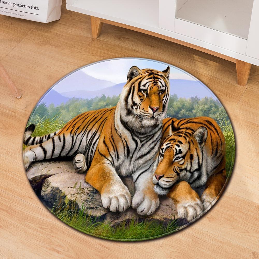 Skull Round Carpet Computer Chair Mat Office Chair Floor Mat Door Mat Foot Mat