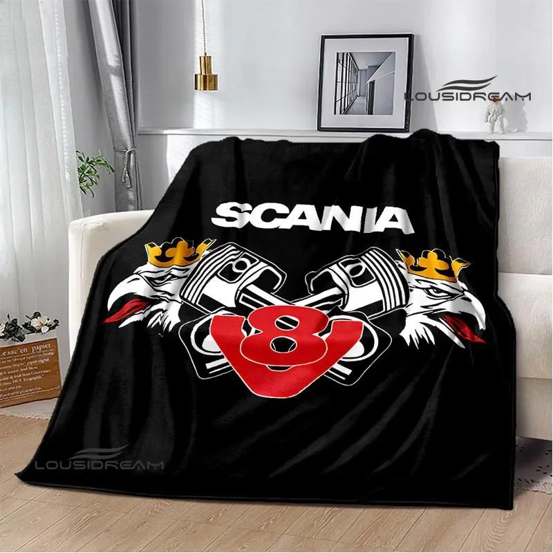 3D S-Scania Truck Printed Blanket Picnic Blanket Warm Flannel Blankets Home Bed Linings Blankets for Beds Birthday Gift