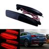 ANGRONG Black Lens LED Rear Bumper Reflector Tail Stop Brake Light For Mazda 2 3 5 6 Atenza GJ