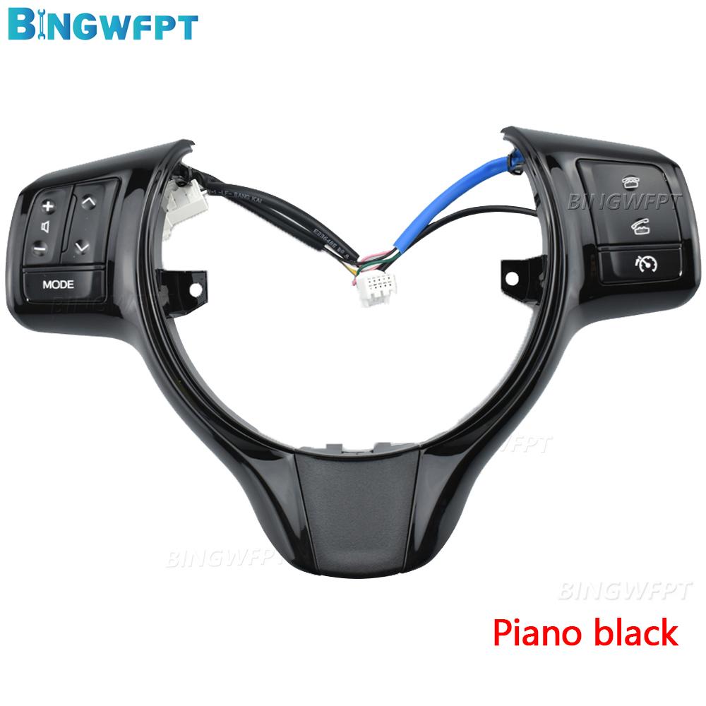 BINGWFPT For Toyota Yaris 2012-2017 Verso-S 2012-2014 Bluetooth Phone Control Volume Buttons Steering Wheel Button