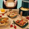 150PCS Kitchens Accessories Air Fryer Paper Kitchen Utensils Disposable Square Round Pastry Molds BBQ Plate Non-stick Pad