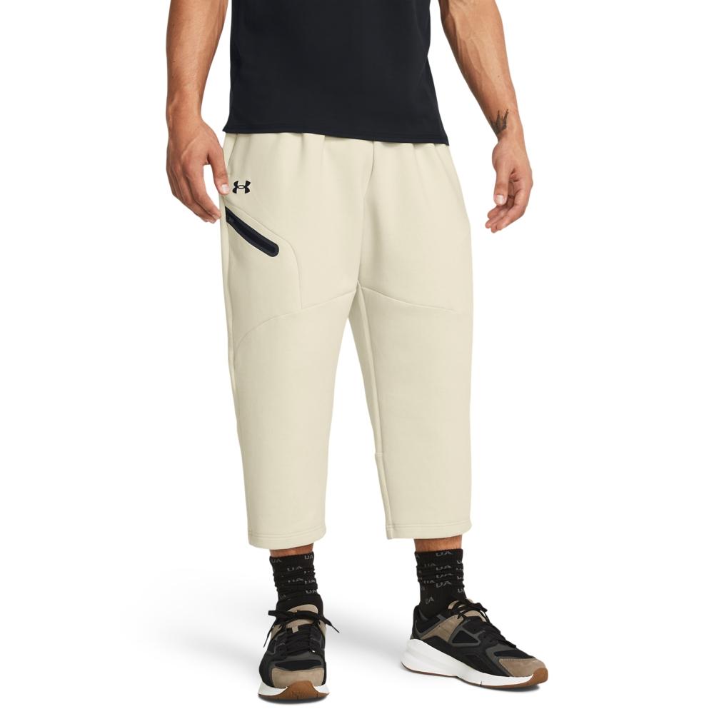 Under Armour Unaufhaltsame Solide Lockere Fleece Trainings Cropped Strickhose Herrenhose Braun 1384010-273