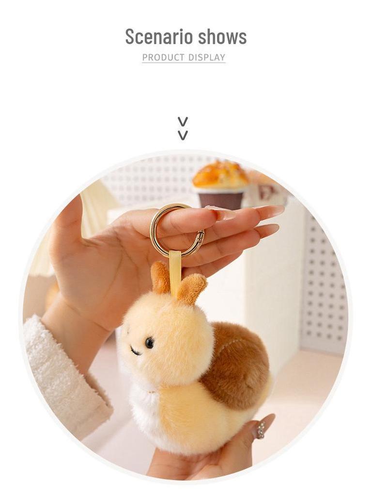 Elephant Skin Rabbit Plush Keychain: Cute Insect and Plant Series with Caterpillar and Bee Figures