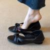 Summer Light/comfortable Non-slip Large-size Flat Shoes Fashion New Round Head Sexy Bow Non-slip Casual Shoes for Women