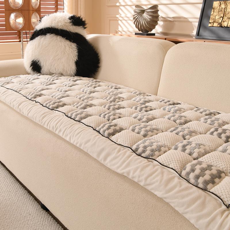 Factory Direct Sales Sofa Cushion Fleece Thickened Steamed Bread Cushion Bay Window Cushion Seat Cushion Home Tatami Cushion Non-Slip Plush