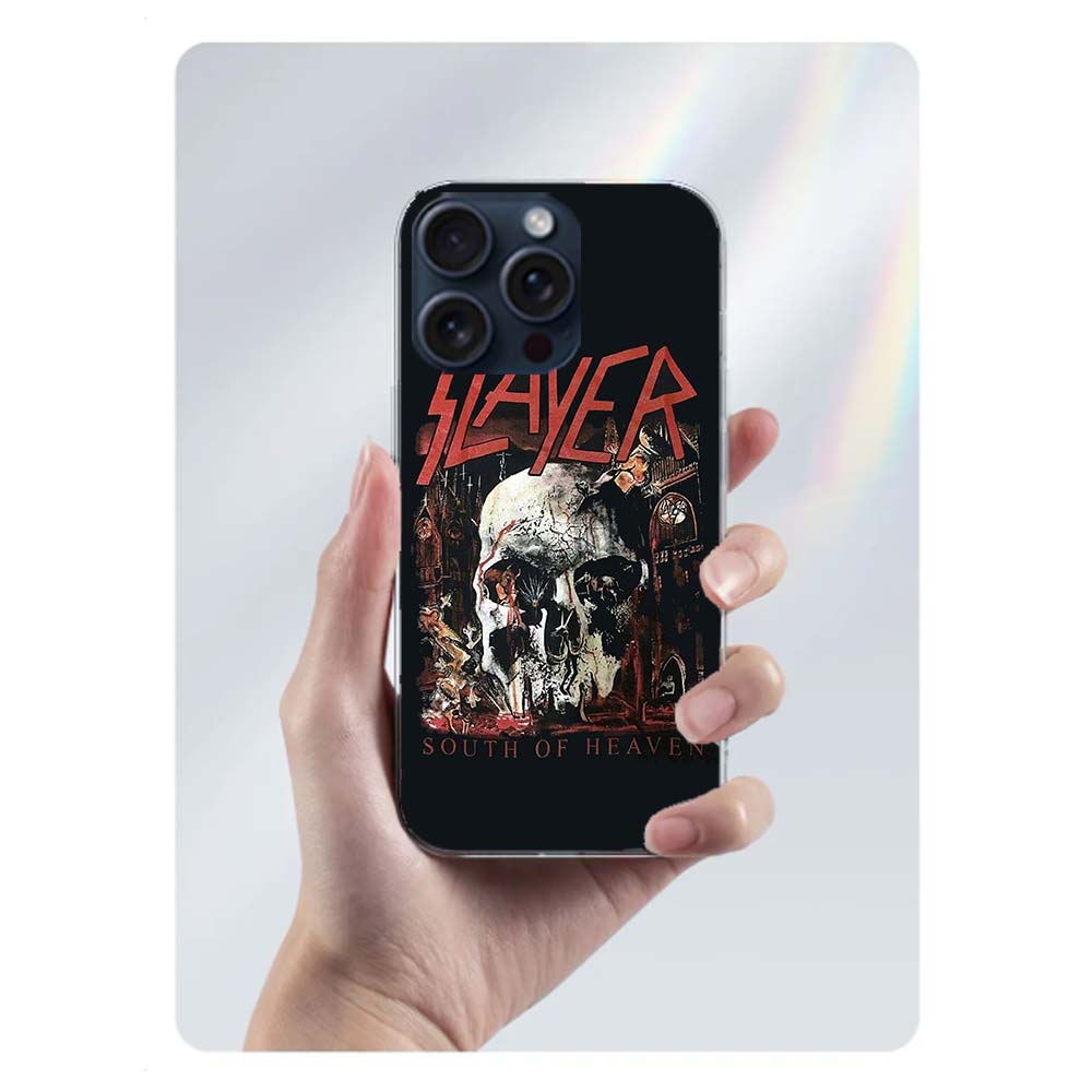 Slayer Heavy Metal Rock Band Capa Phone Case For Iphone 17 Air 16 Pro Max 15 12 Pro 14 Plus 17E 16E 11 13 Mini Cover Cases Funda